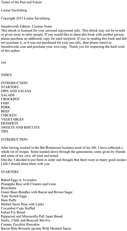 Product picture Tastes of the Past & Future